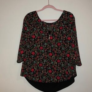 XL long sleeve, floral blouse